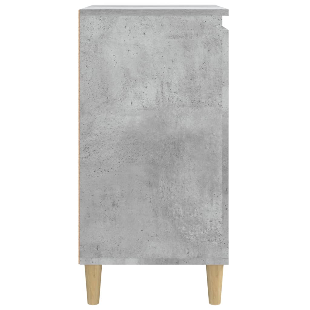 Table de chevet gris béton 40x35x70 cm en bois