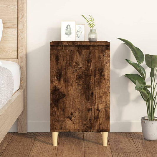 Bedside table smoked oak 40x35x70 cm wood material