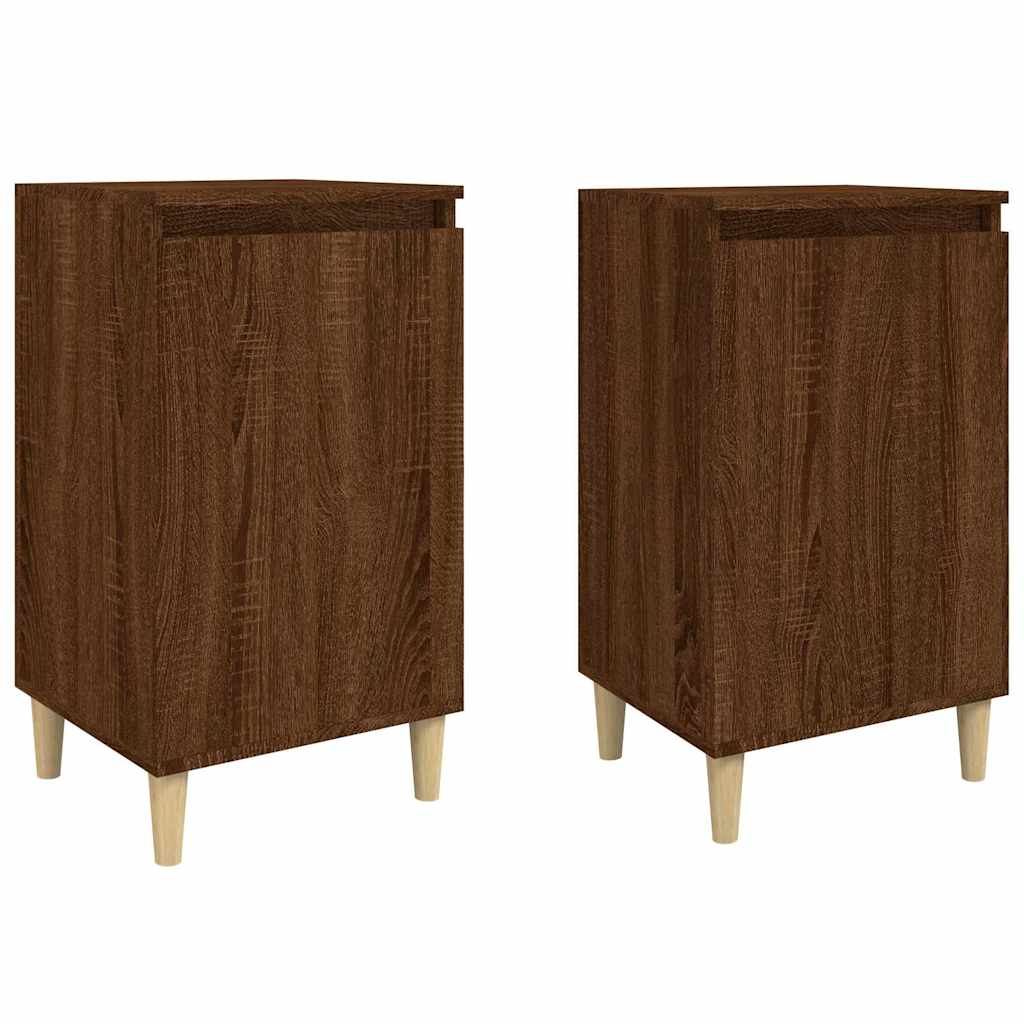 Nachttische 2 Stk. Braun Eichen-Optik 40x35x70 cm Holzwerkstoff