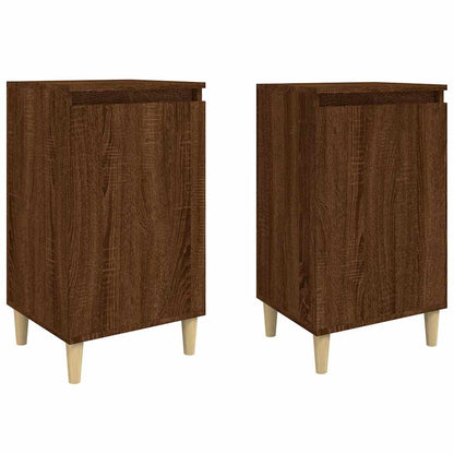 Nachttische 2 Stk. Braun Eichen-Optik 40x35x70 cm Holzwerkstoff