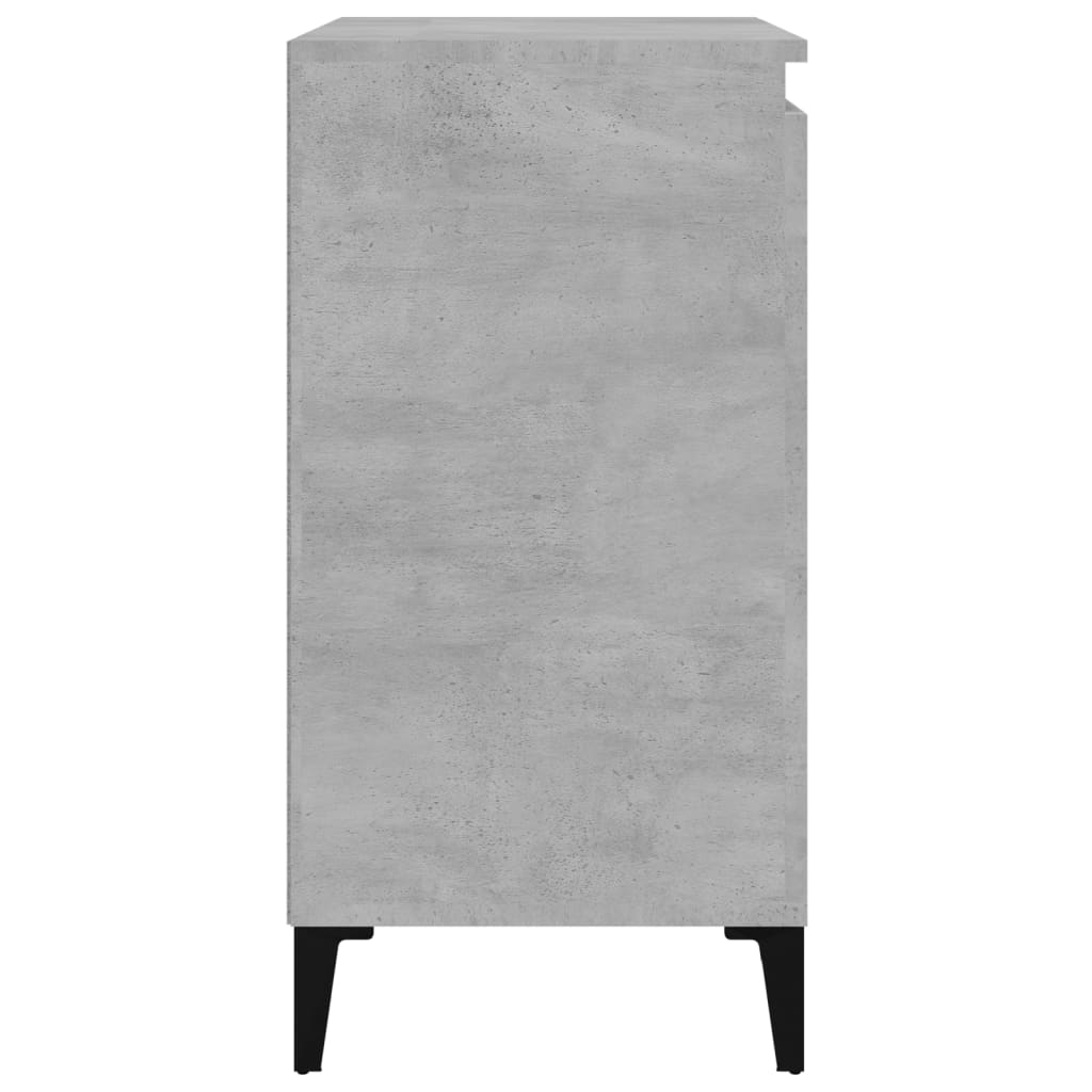 Table de chevet gris béton 40x35x70 cm en bois