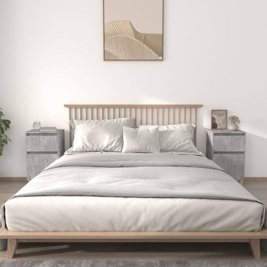 Bedside tables 2 pcs. Concrete grey 40x35x70 cm