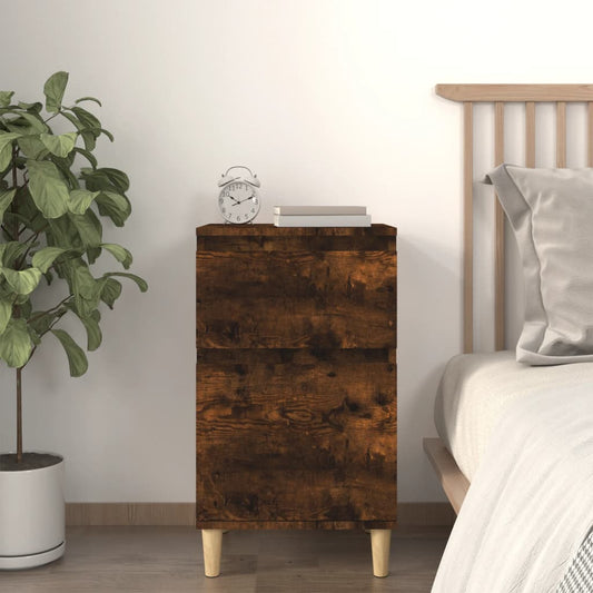 Bedside table smoked oak 40x35x70 cm