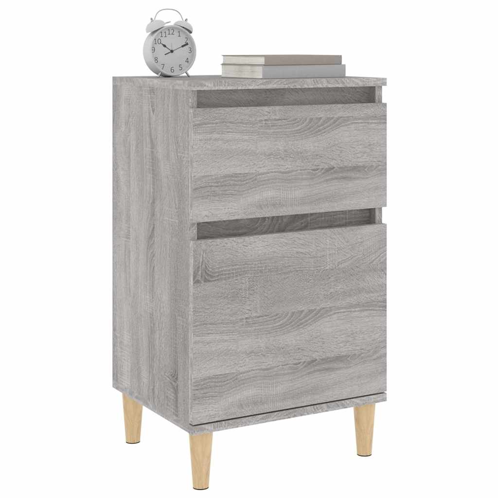 Nachttische 2 Stk. Grau Sonoma 40x35x70 cm