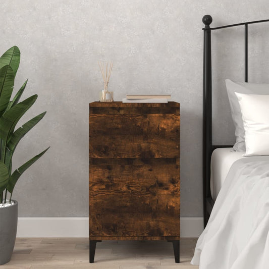 Bedside table smoked oak 40x35x70 cm