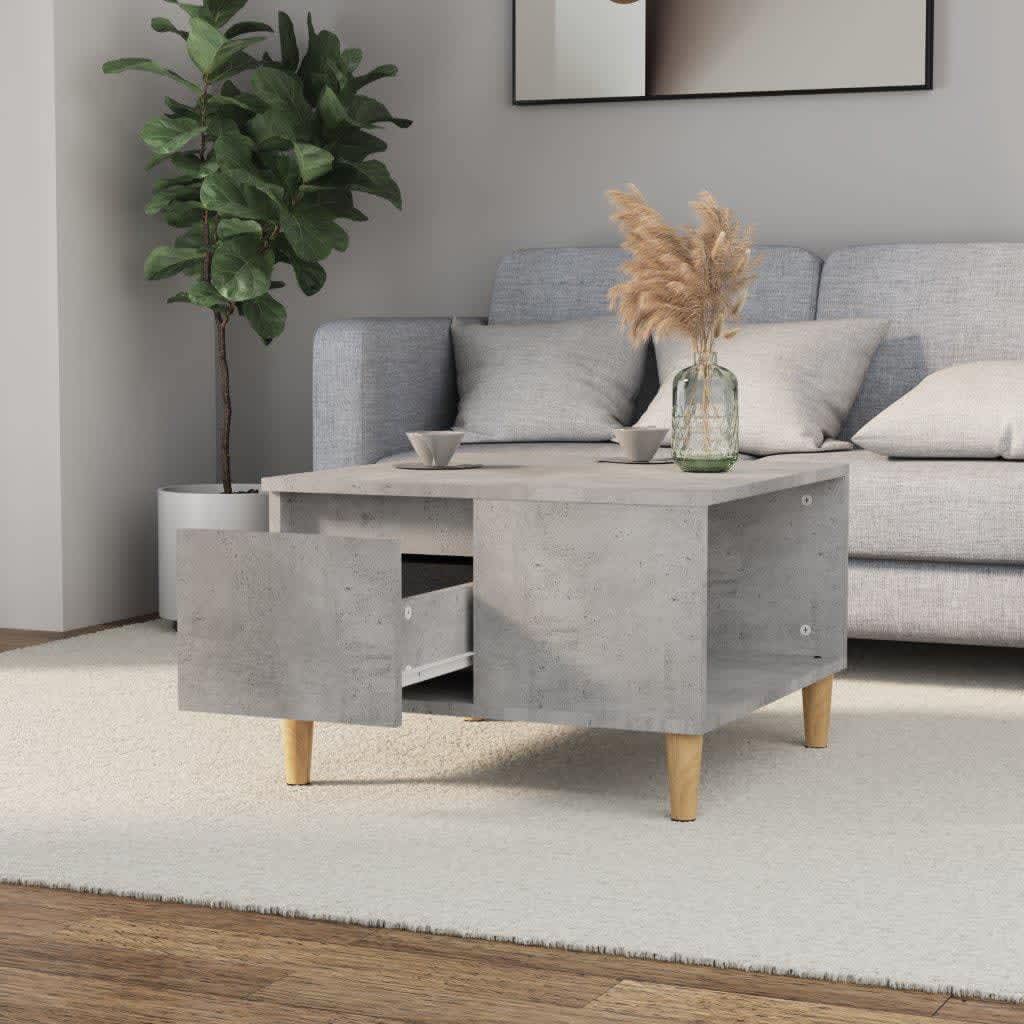 Table basse gris béton 55x55x36,5 cm en bois