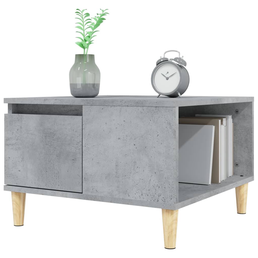 Table basse gris béton 55x55x36,5 cm en bois