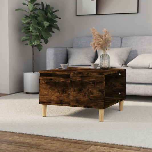 Coffee table smoked oak 55x55x36.5 cm wood material