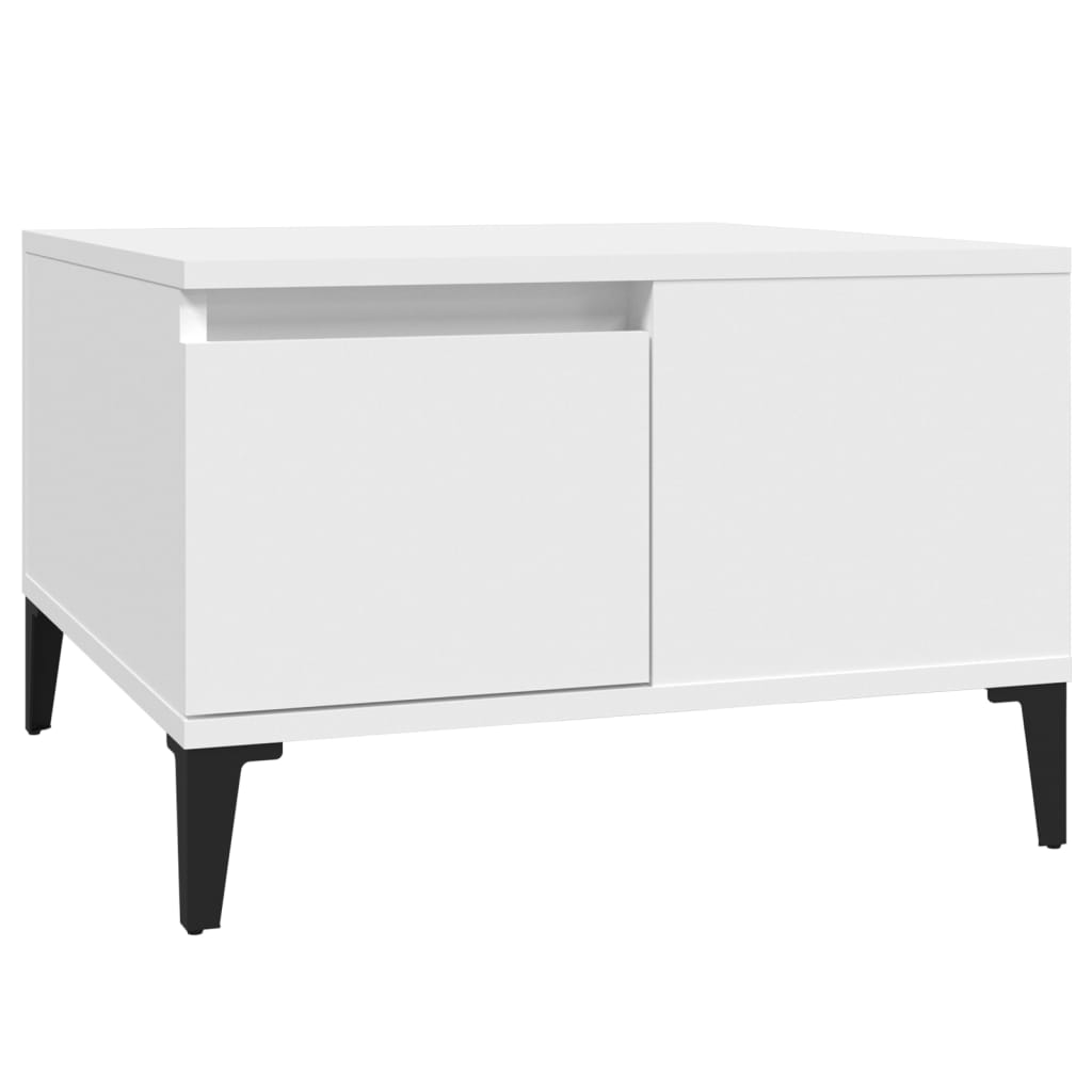 Coffee Table White 55x55x36.5 cm Wood Material
