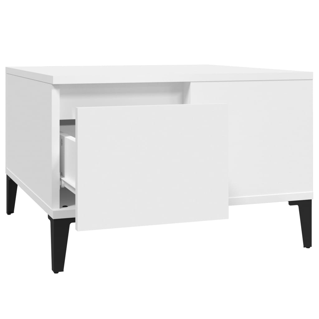 Coffee Table White 55x55x36.5 cm Wood Material