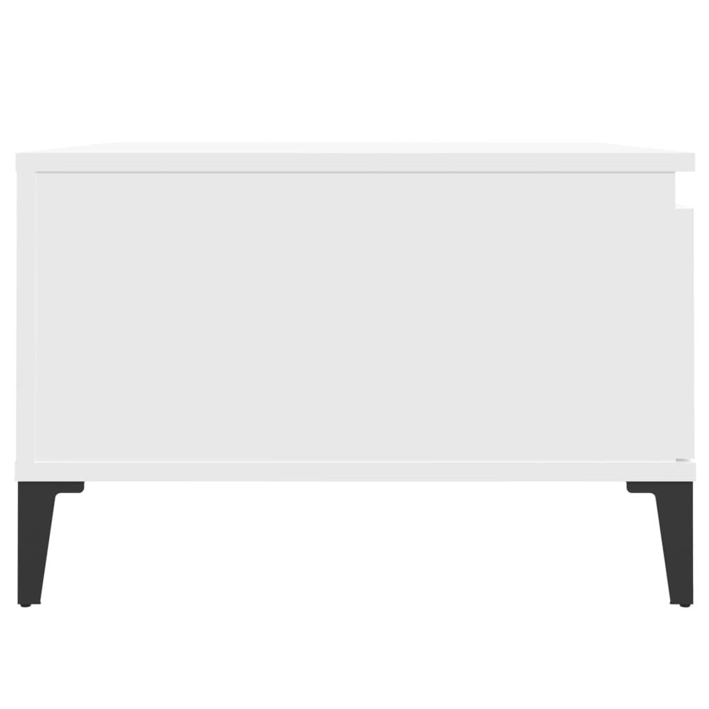 Coffee Table White 55x55x36.5 cm Wood Material