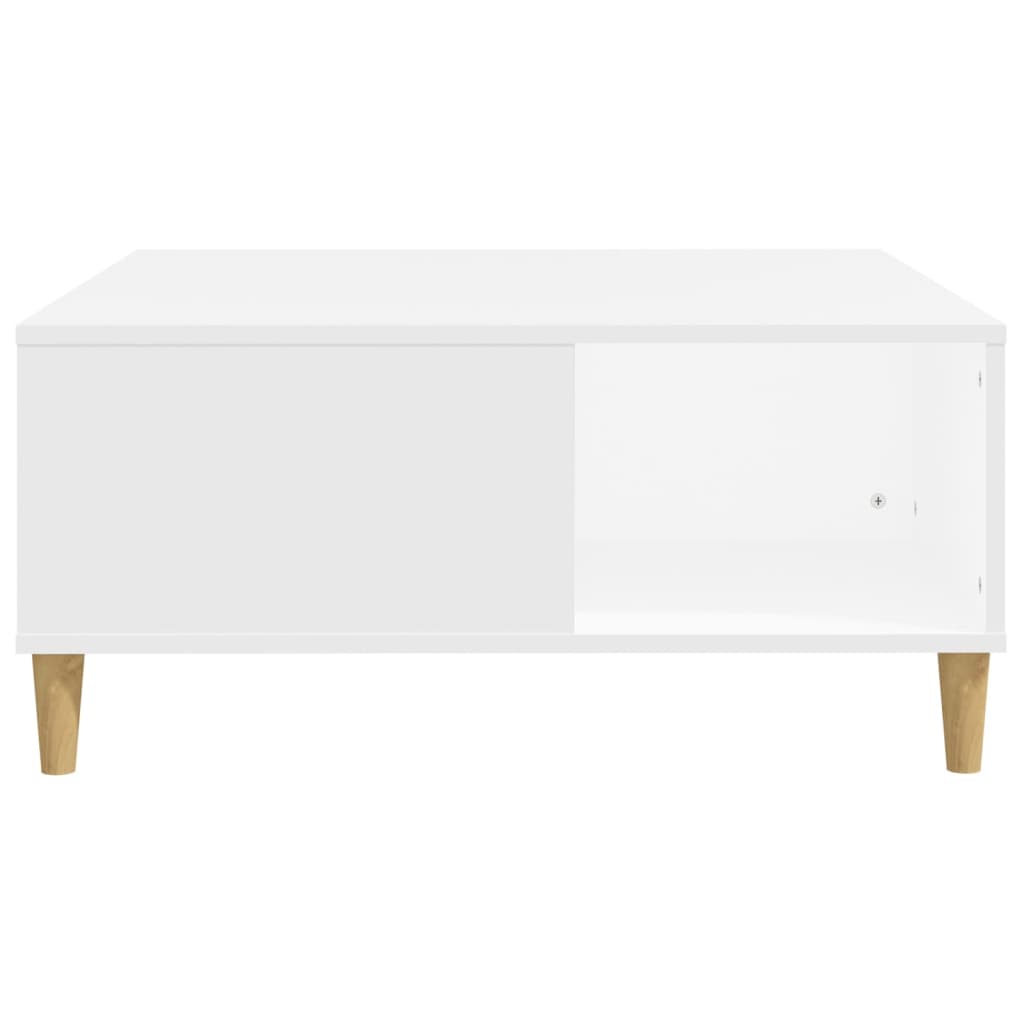 Table basse blanche 80x80x36,5 cm en bois