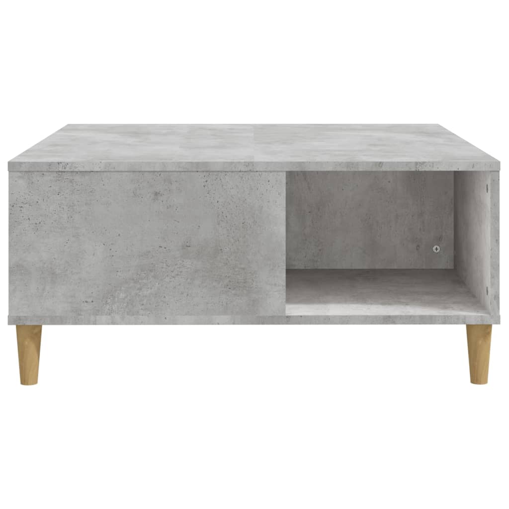 Table basse gris béton 80x80x36,5 cm en bois