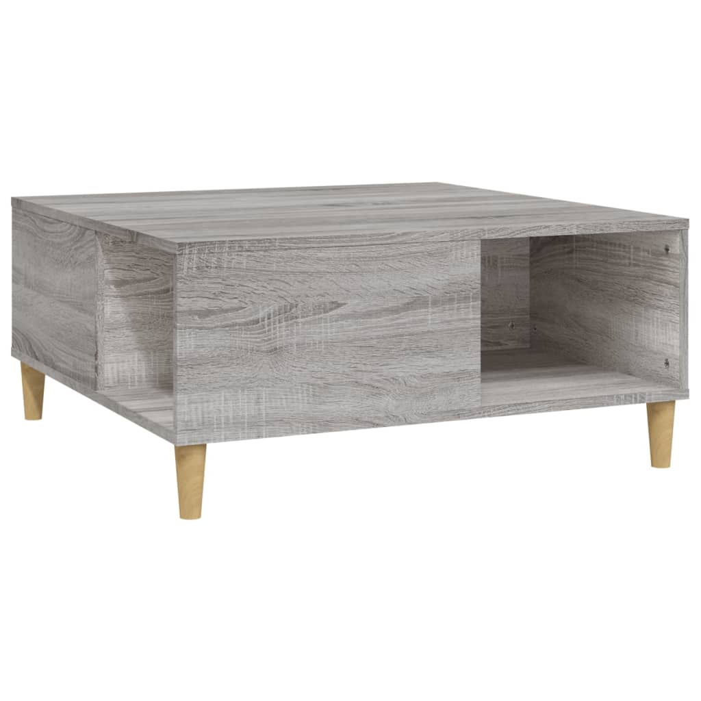 Table basse Sonoma grise 80x80x36,5 cm en bois