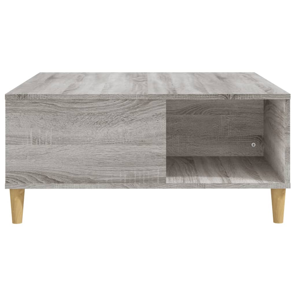 Table basse Sonoma grise 80x80x36,5 cm en bois