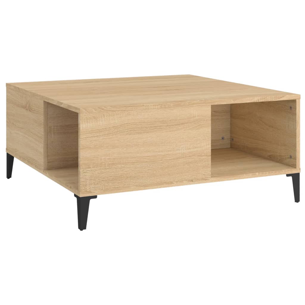 Table basse chêne Sonoma 80x80x36,5 cm matière bois