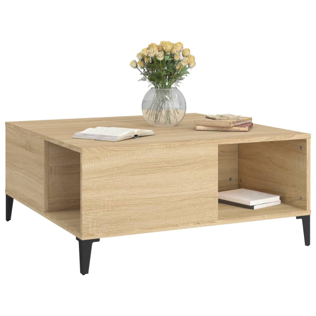 Table basse chêne Sonoma 80x80x36,5 cm matière bois