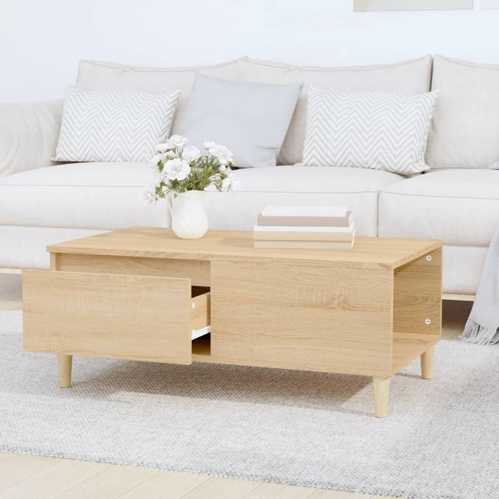 Table basse chêne Sonoma 90x50x36,5 cm en bois