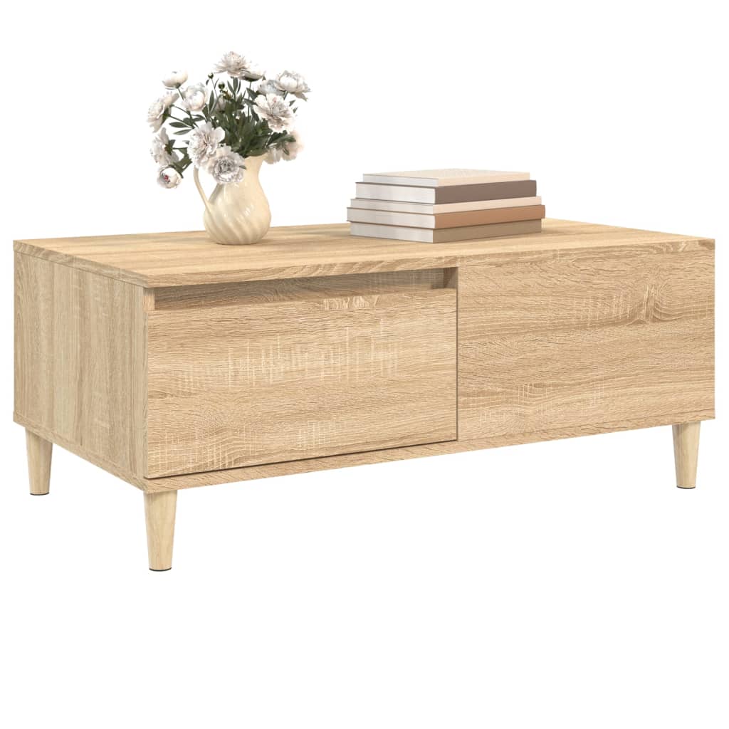 Table basse chêne Sonoma 90x50x36,5 cm en bois