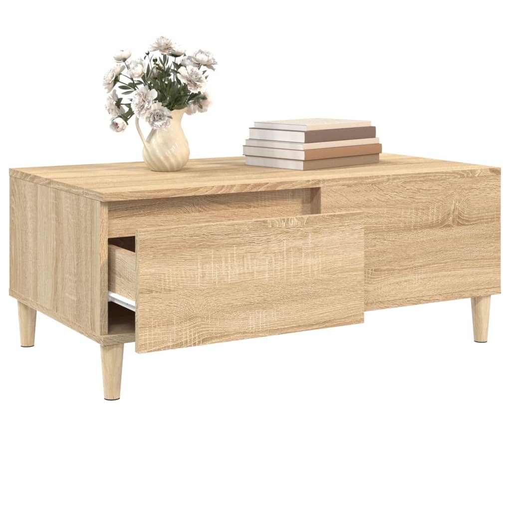 Table basse chêne Sonoma 90x50x36,5 cm en bois