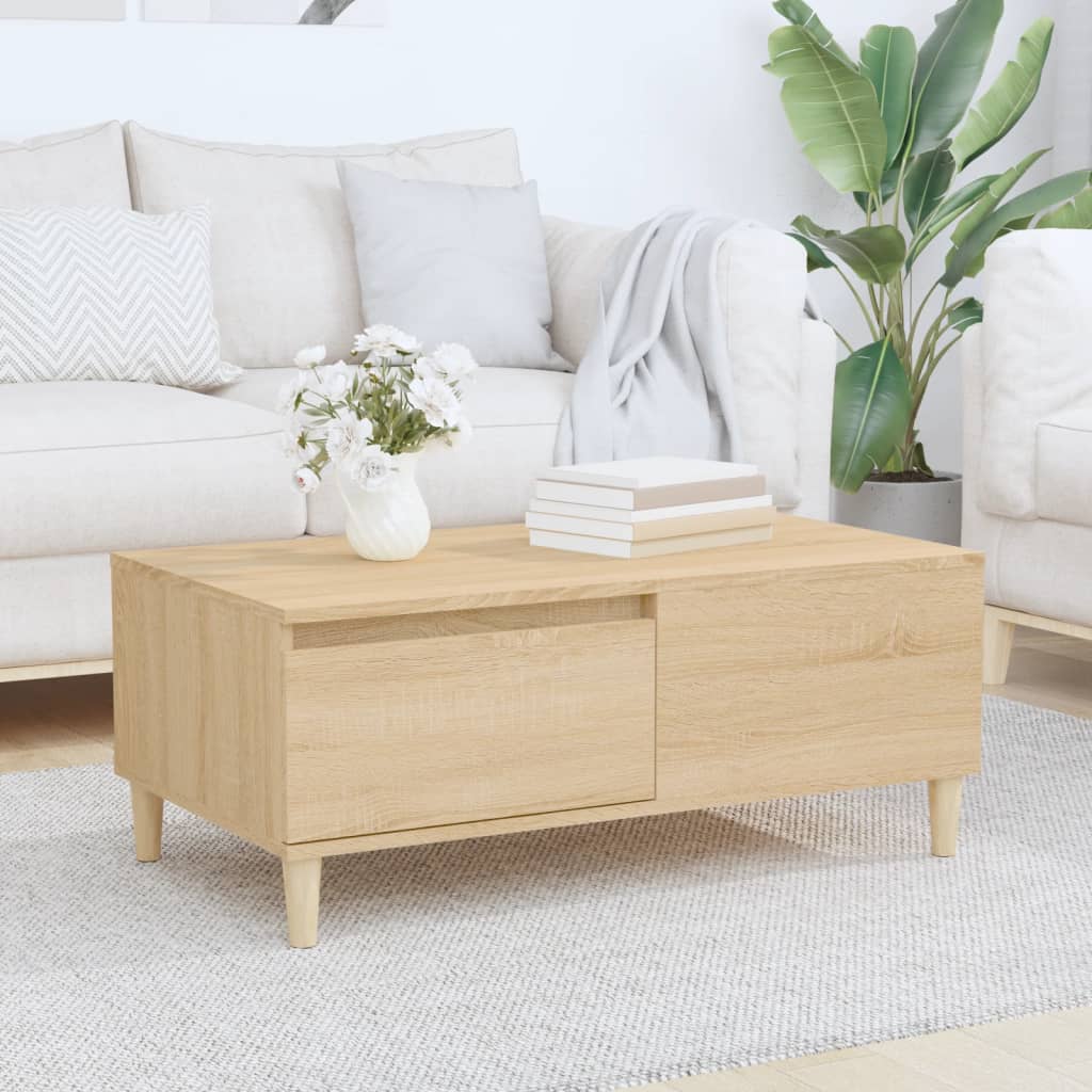 Table basse chêne Sonoma 90x50x36,5 cm en bois