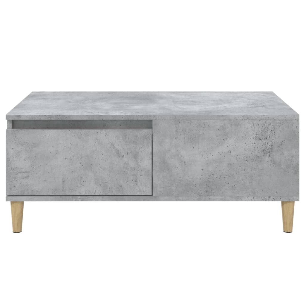 Table basse gris béton 90x50x36,5 cm en bois