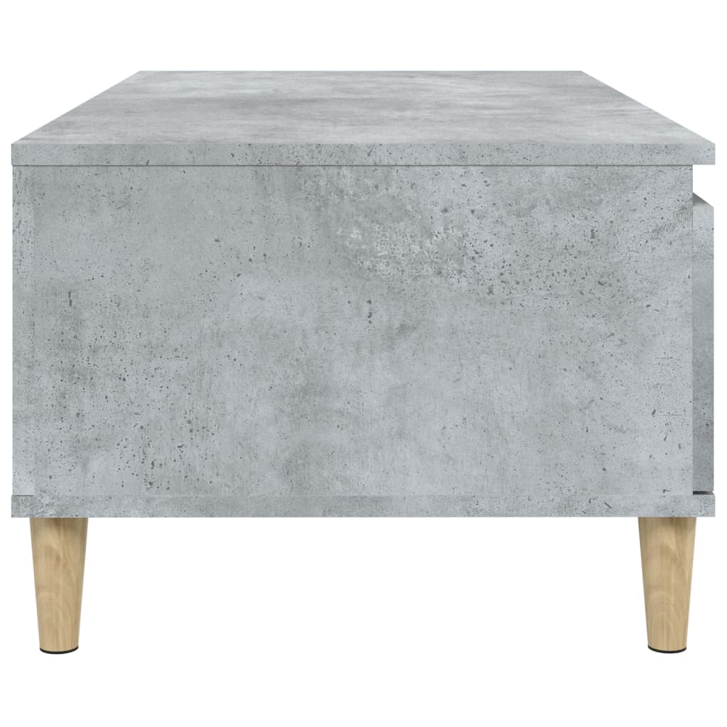 Table basse gris béton 90x50x36,5 cm en bois