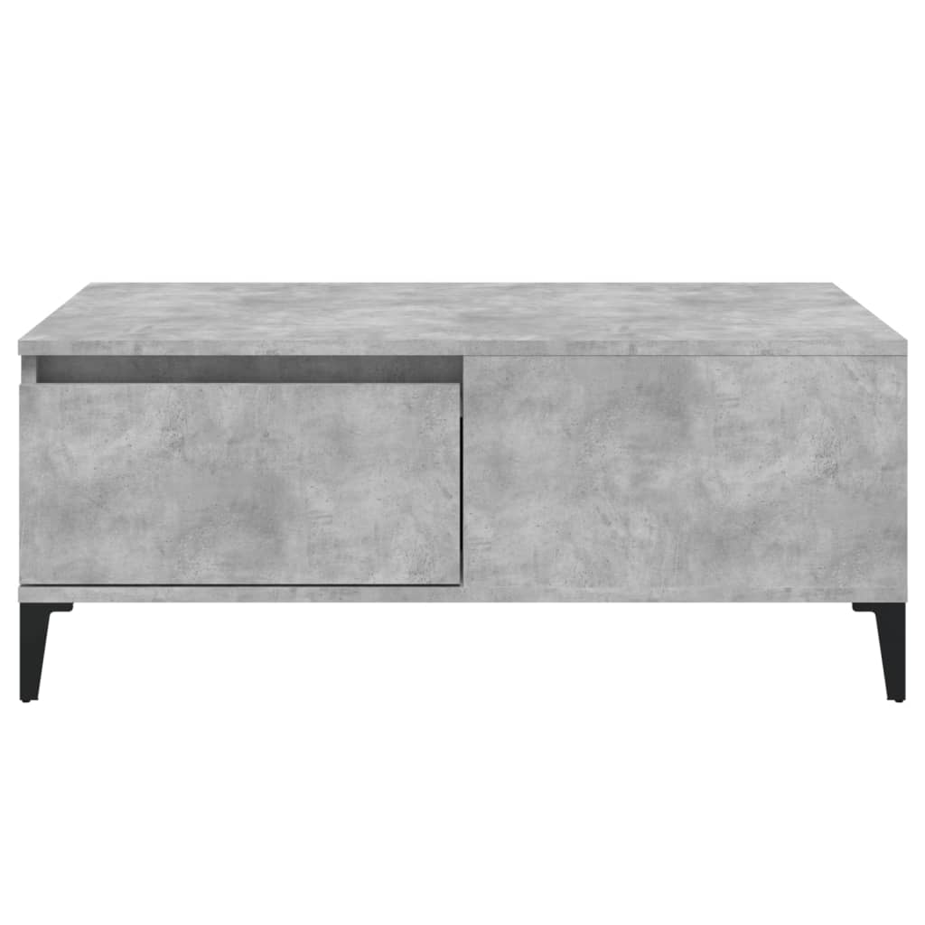Table basse gris béton 90x50x36,5 cm en bois