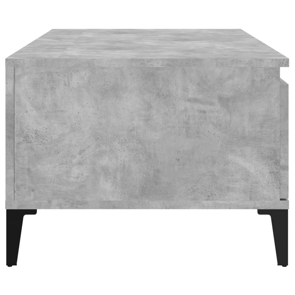 Table basse gris béton 90x50x36,5 cm en bois