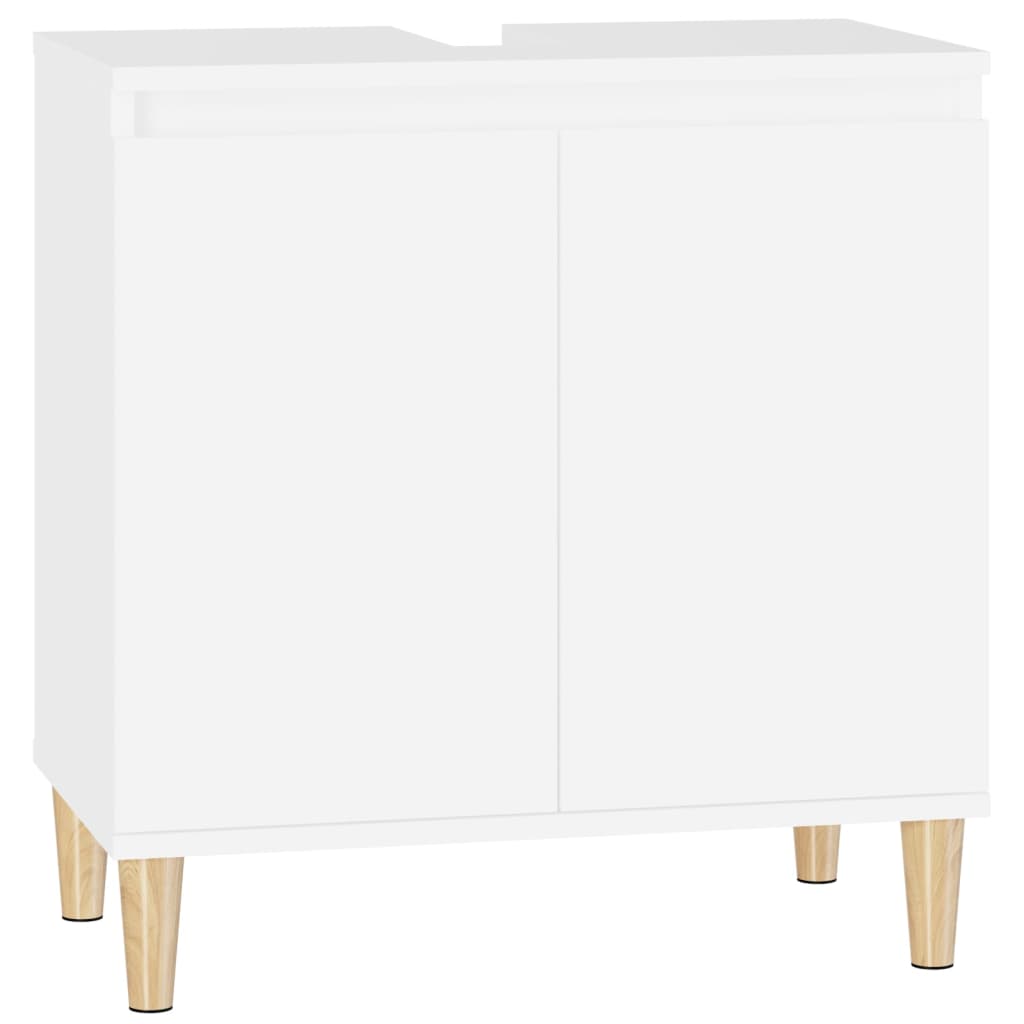 Meuble lavabo blanc 58x33x60 cm en bois