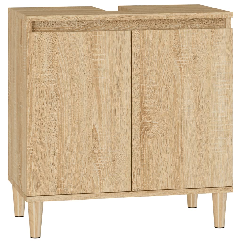 Waschbeckenunterschrank Sonoma-Eiche 58x33x60 cm Holzwerkstoff