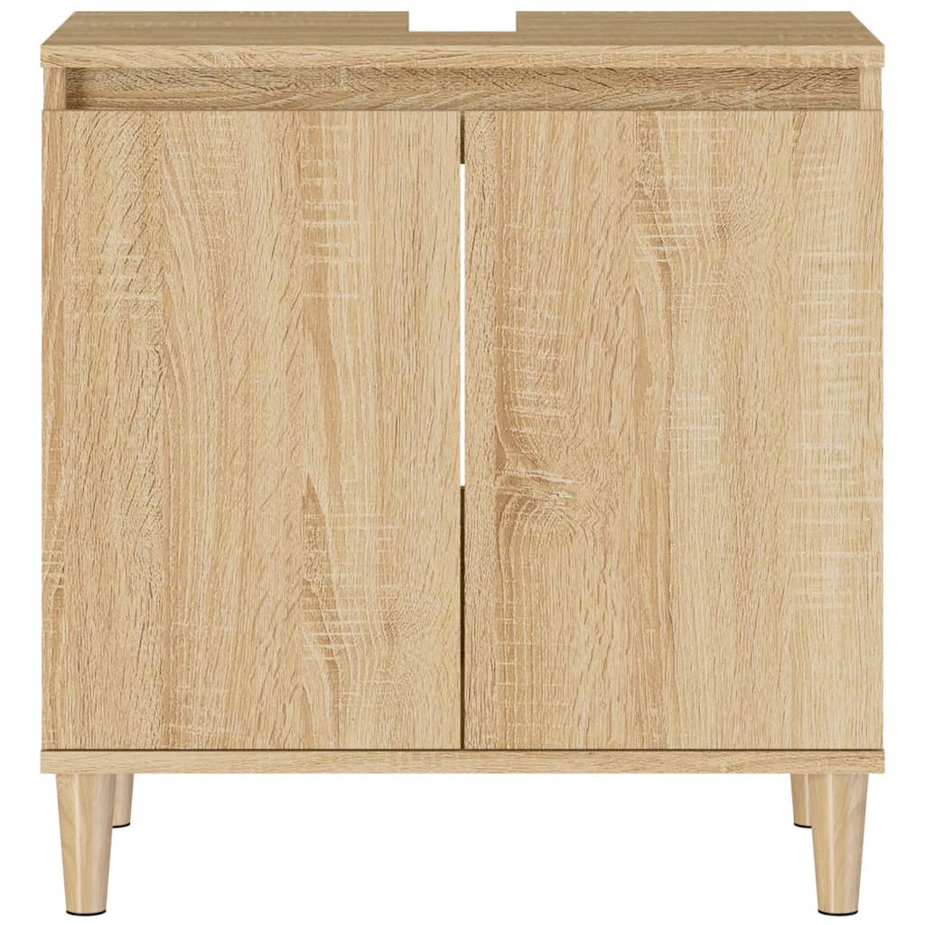 Waschbeckenunterschrank Sonoma-Eiche 58x33x60 cm Holzwerkstoff