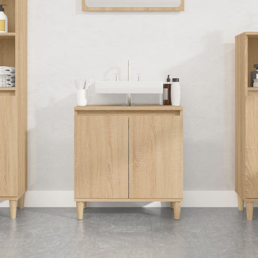 Waschbeckenunterschrank Sonoma-Eiche 58x33x60 cm Holzwerkstoff