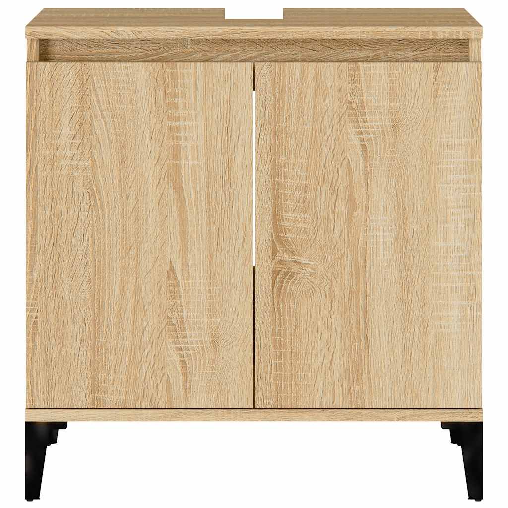 Waschbeckenunterschrank Sonoma-Eiche 58x33x60 cm Holzwerkstoff