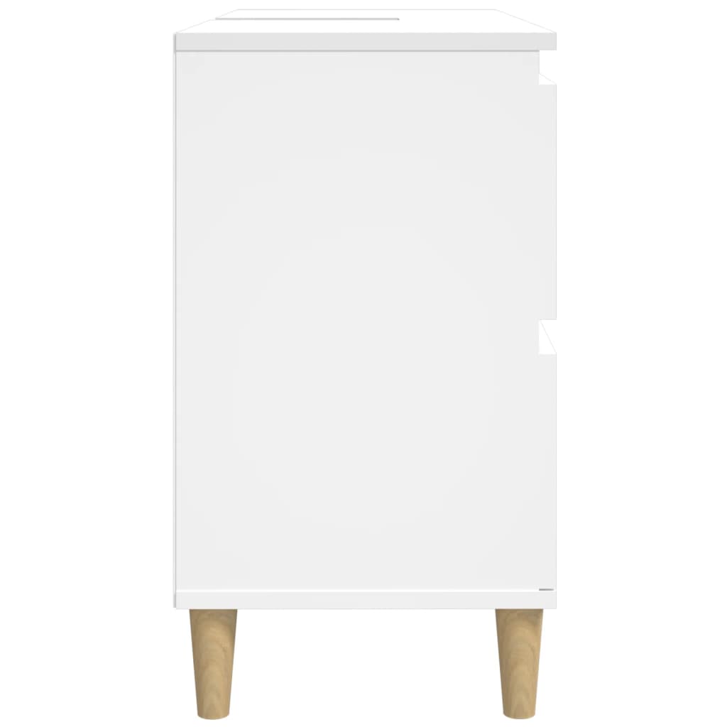 Meuble vasque blanc 80x33x60 cm en bois