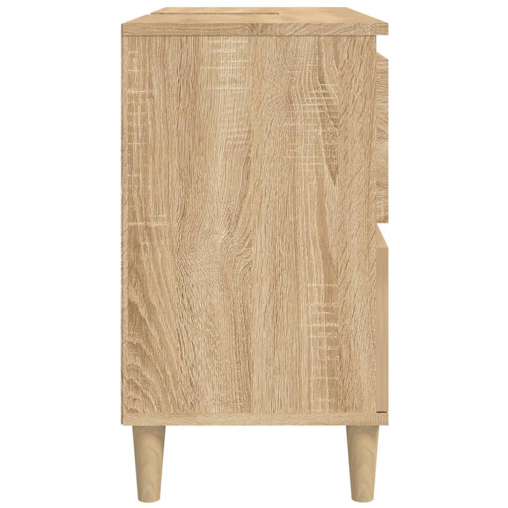 Waschbeckenunterschrank Sonoma-Eiche 80x33x60 cm Holzwerkstoff