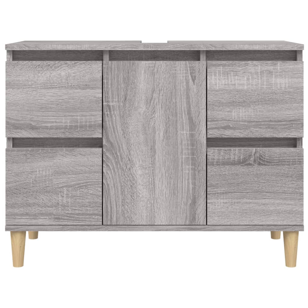 Meuble vasque Sonoma gris 80x33x60 cm en bois