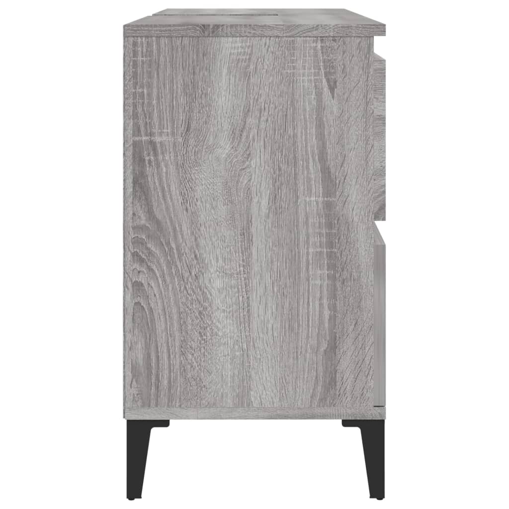 Meuble vasque Sonoma gris 80x33x60 cm en bois