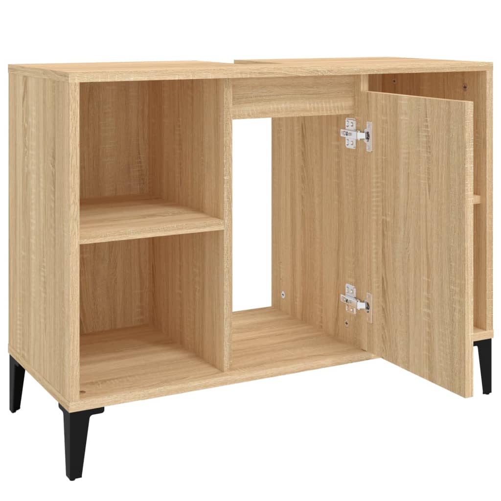 Meuble vasque en chêne Sonoma 80x33x60 cm en bois