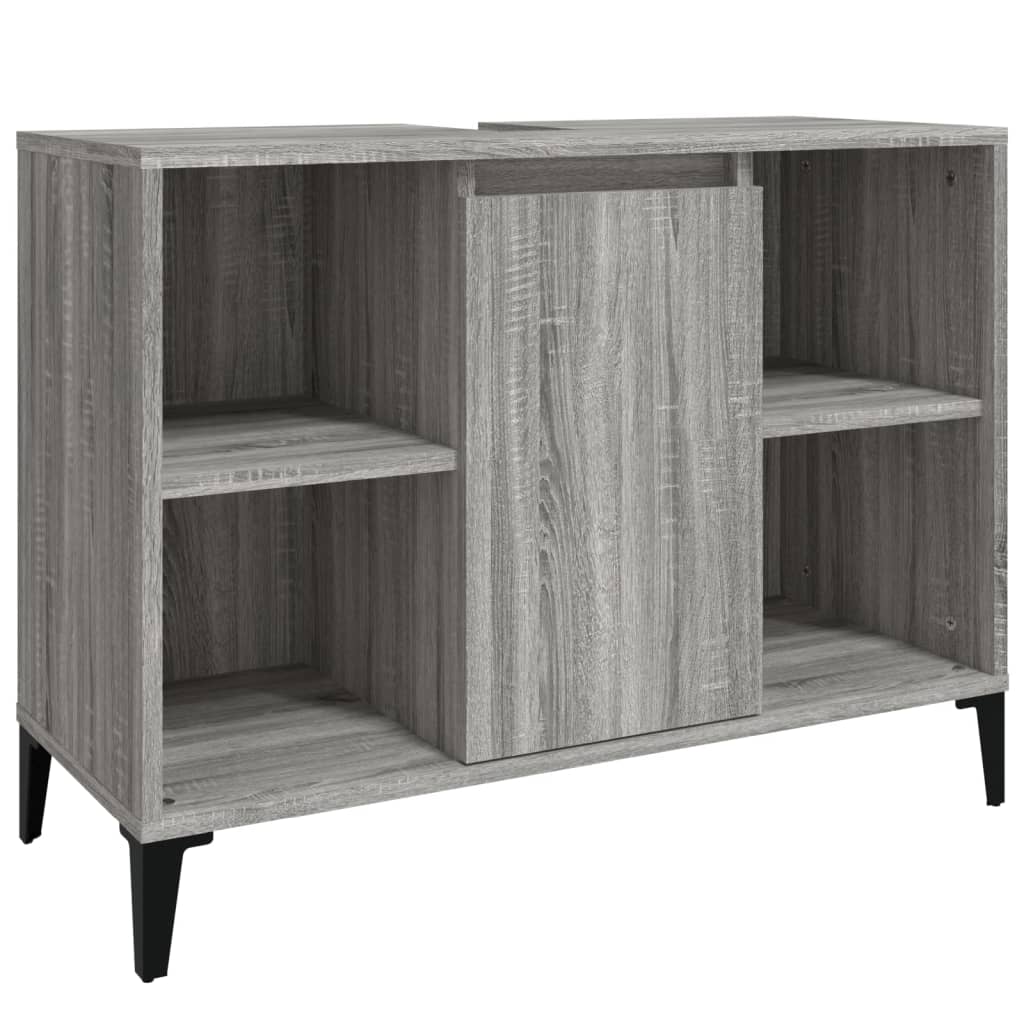 Meuble vasque Sonoma gris 80x33x60 cm en bois