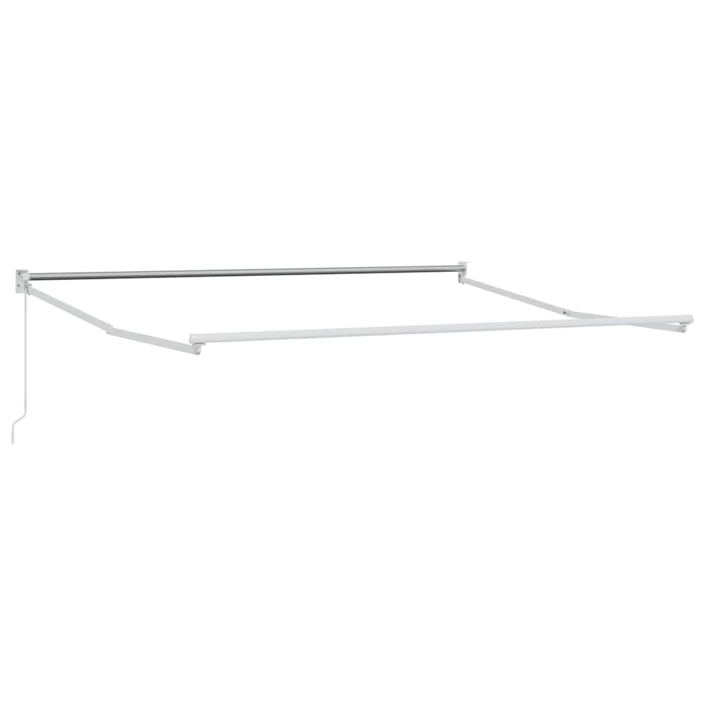 Ausziehbarer Sonnenschirmrahmen Weiß 300 x 250 cm Aluminium