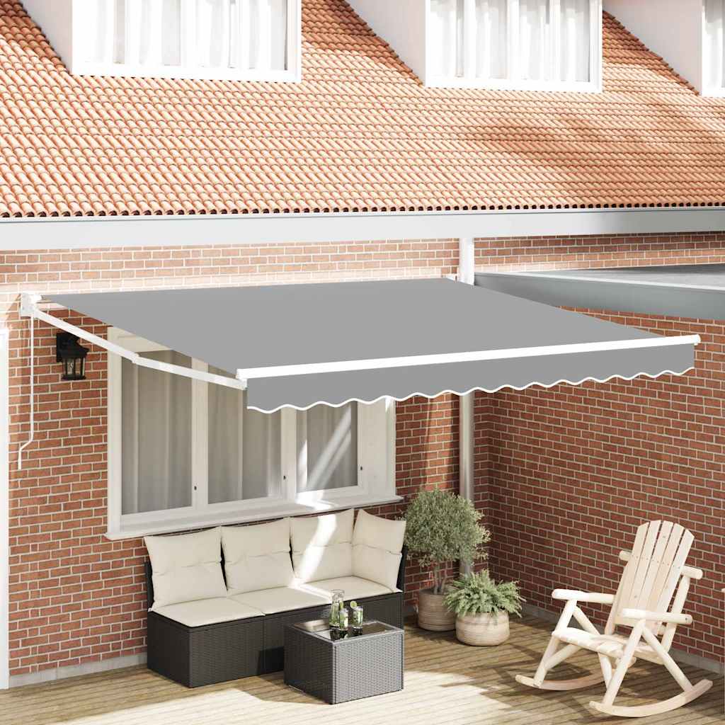 Ausziehbarer Sonnenschirmrahmen Weiß 350 x 250 cm Aluminium