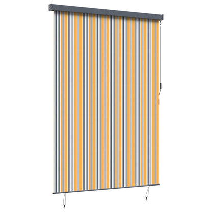 Rollo Gelb und Blau 180 x 250 cm Stoff und Aluminium