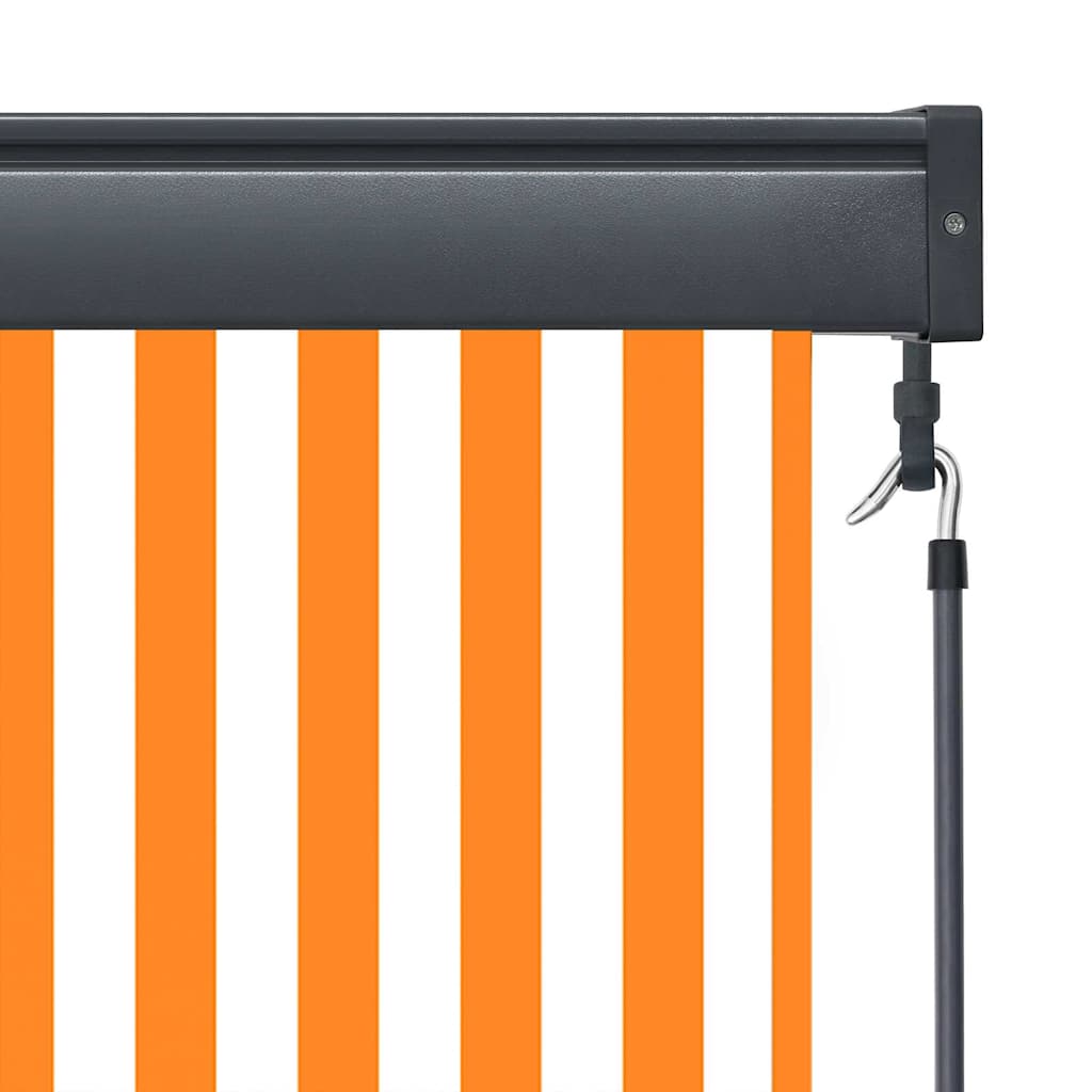 Rollo Weiß und Orange 180 x 250 cm Stoff und Aluminium