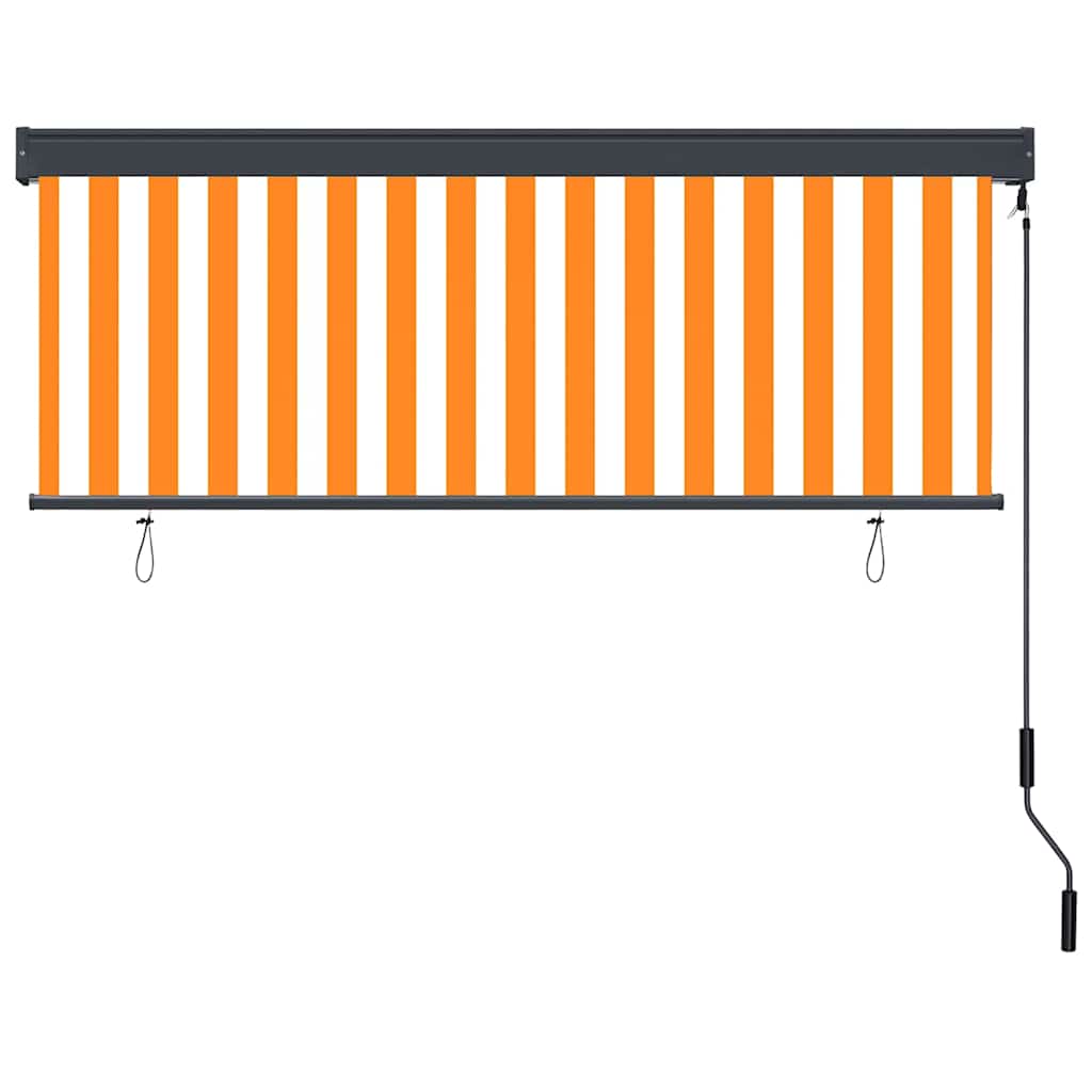 Rollo Weiß und Orange 180 x 250 cm Stoff und Aluminium