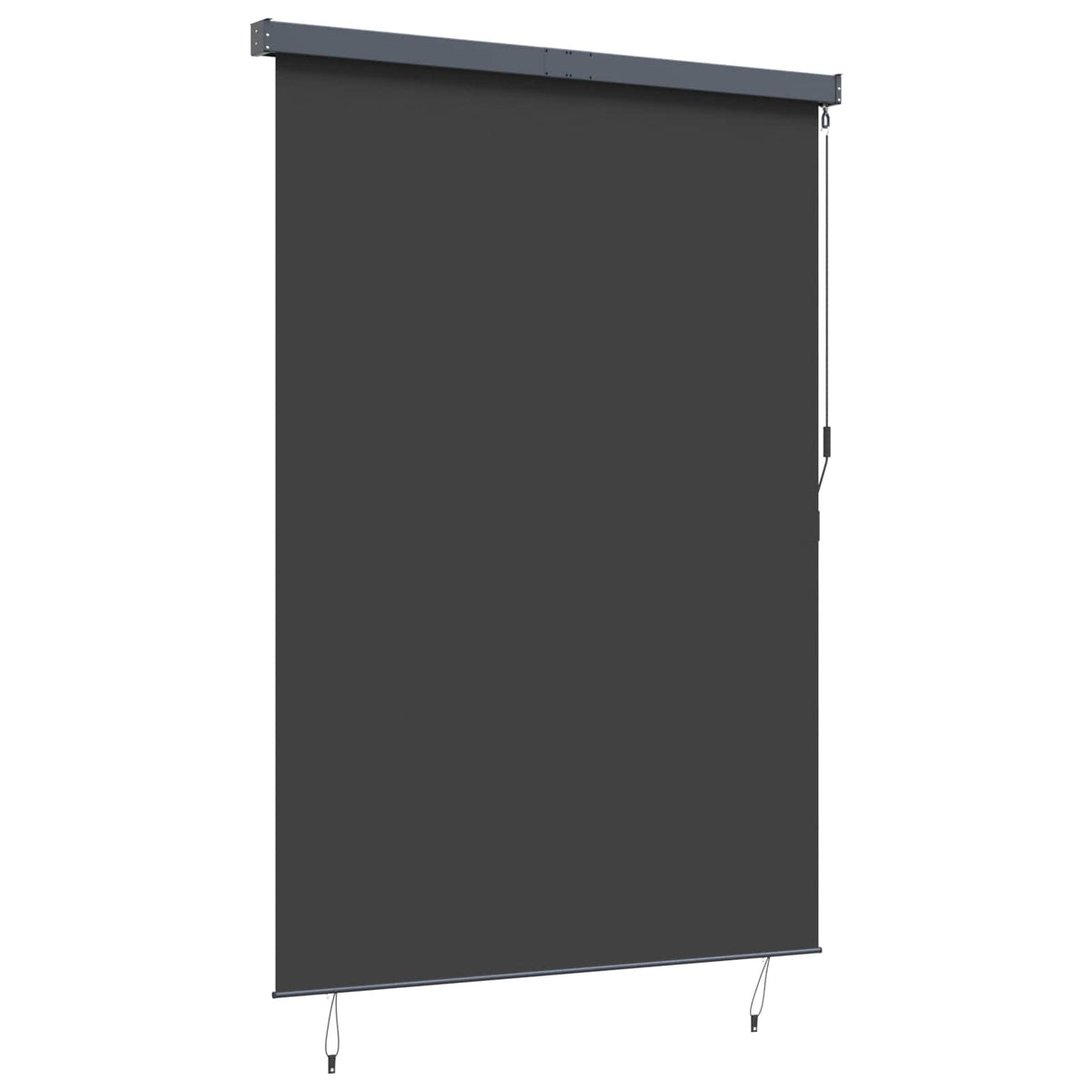 Rollo Anthrazit 180 x 250 cm Stoff und Aluminium