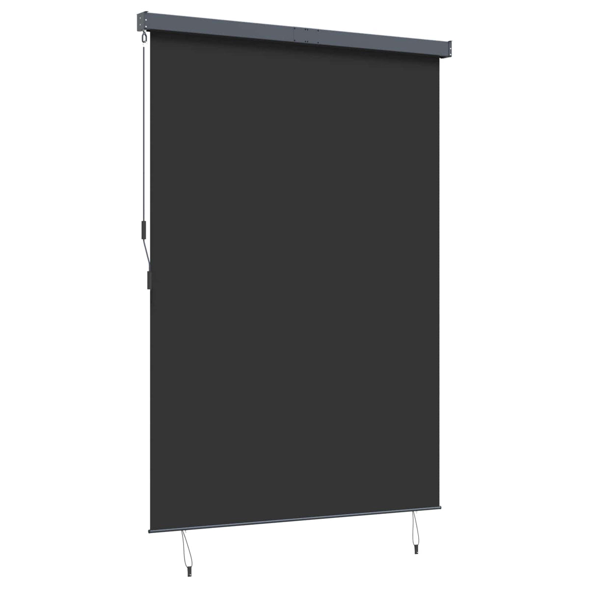 Rollo Anthrazit 180 x 250 cm Stoff und Aluminium