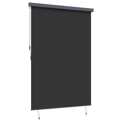 Rollo Anthrazit 180 x 250 cm Stoff und Aluminium