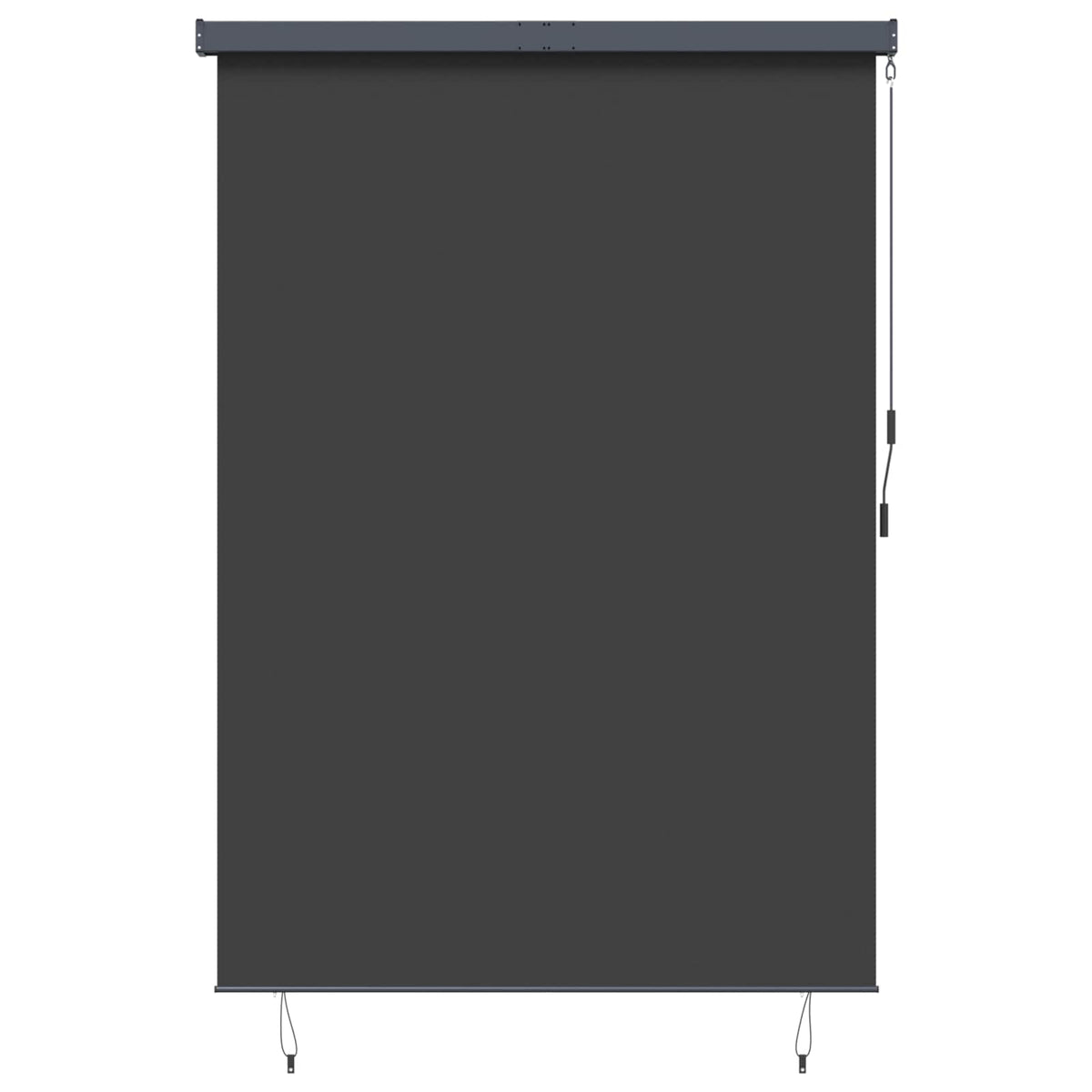 Rollo Anthrazit 180 x 250 cm Stoff und Aluminium