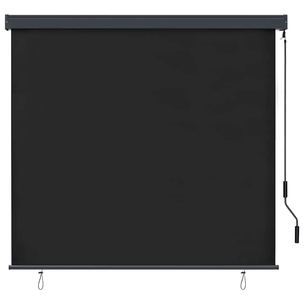 Rollo Anthrazit 180 x 250 cm Stoff und Aluminium